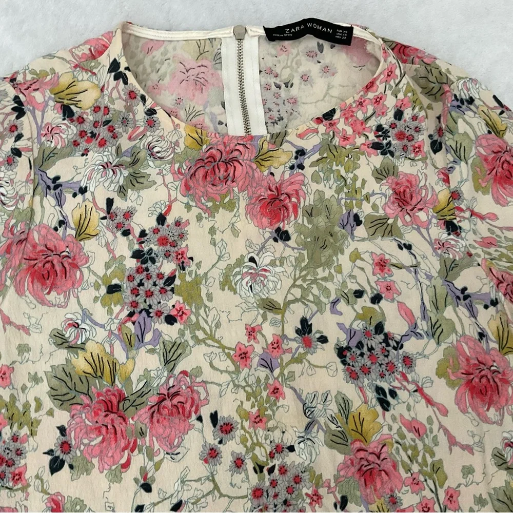 Zara floral blouse woman’s - Picture 4 of 11